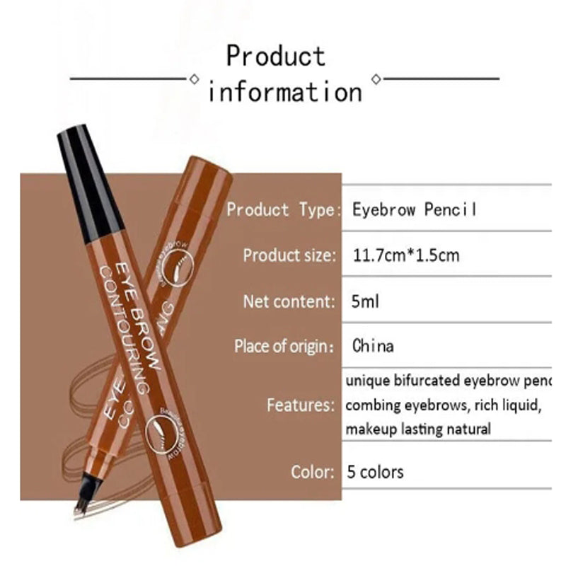 4 Points Waterproof Eyebrow Pen