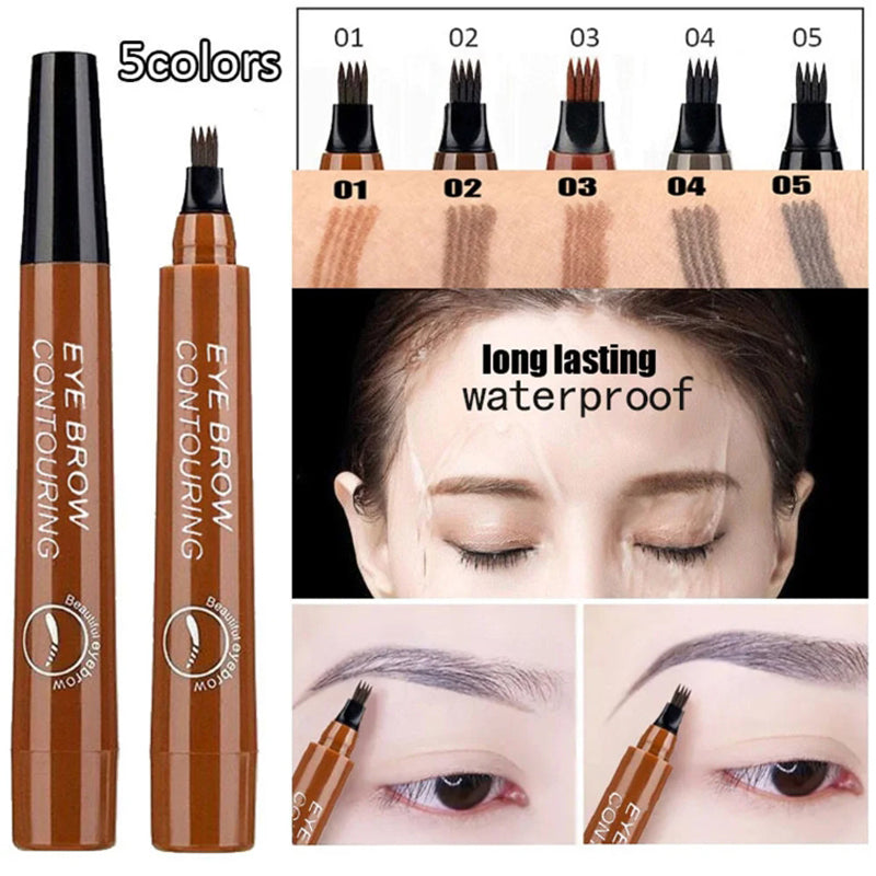 4 Points Waterproof Eyebrow Pen